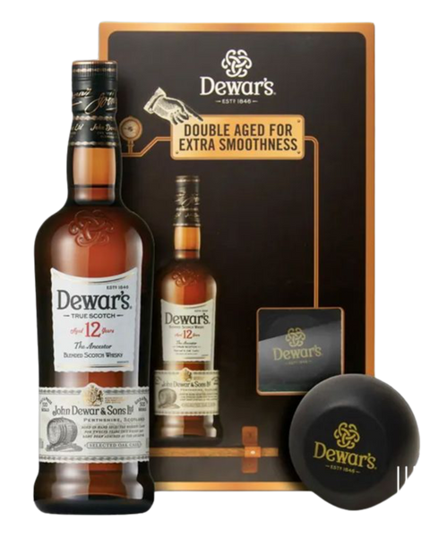 Dewar's 12 Years Old Blended Scotch Whisky with Ice Ball Gift Set
