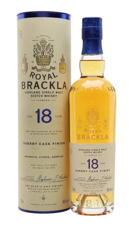 Royal Brackla 18 Years Sherry Cask Finish Single Malt Whisky