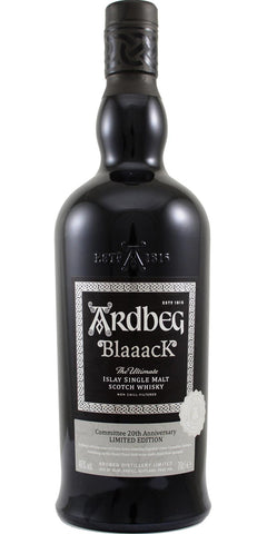 Ardbeg Blaaack Committee 20 th Anniversary Limited Edition Single Malt Whisky